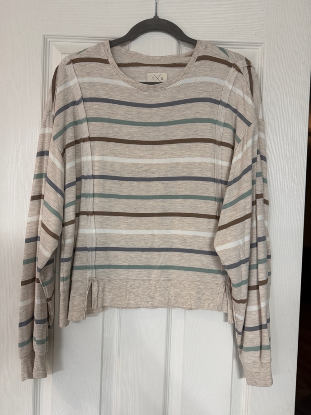 Thread & Supply Cream and Beige Cozy Pullover